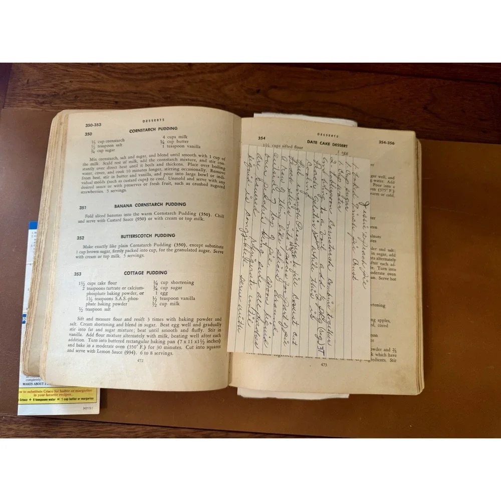 Vintage Ephemera & Recipes Inside The Modern Family Cook Book 1940s Estate Find
